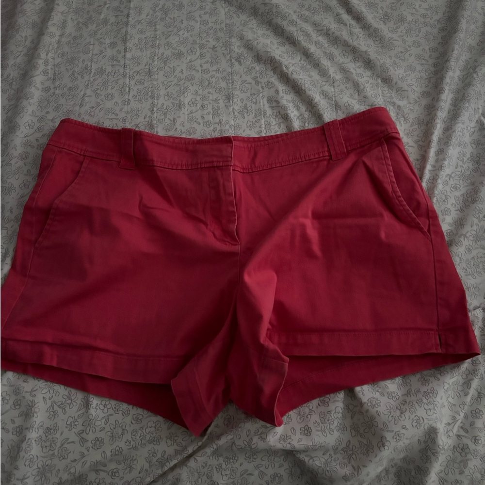 New York & Company Red Bermuda Shorts Lightweight and Comfortable